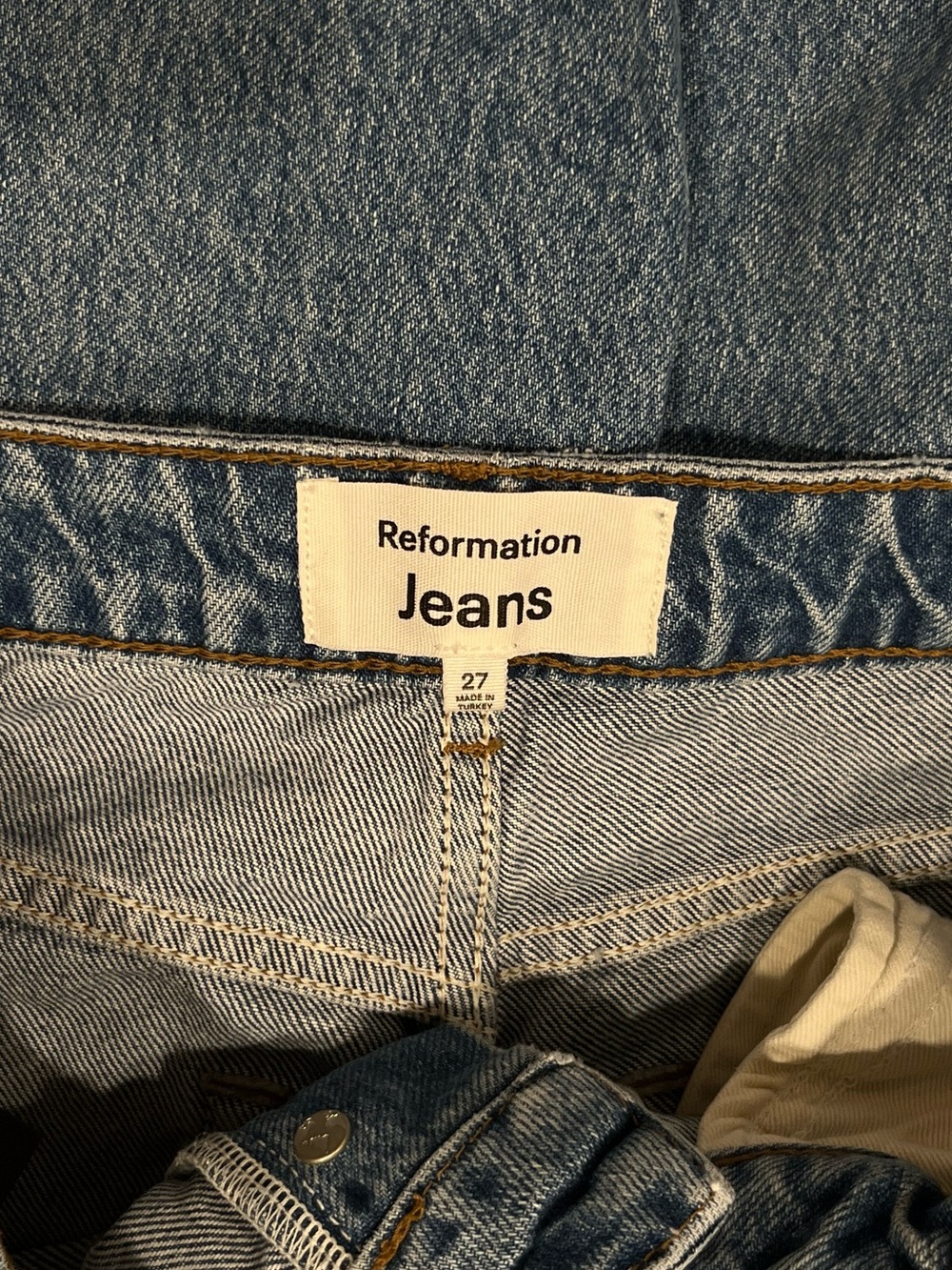 Reformation Cynthia High Rise Straight Jeans Colorado Wash Sustainable Denim - Picture 14 of 14
